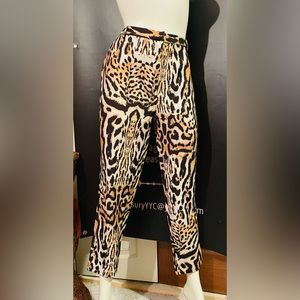 Fashion Nova Leopard Print High-Waist Pants - Black, Brown, Cream